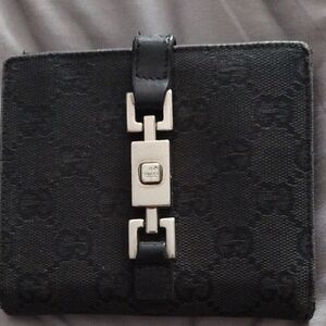 Gucci Black Wallet with Silver Hardware